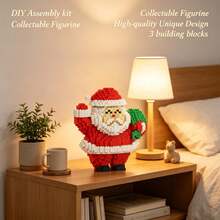 Cute Santa Claus, 1400+ Pieces, Halloween Gift, Creative Room Decor, Desktop Ornament, Birthday Gift, Christmas Gift, Best Friend Gift, Couple Gift, New Year Gift, Suitable For Everyone - Multi-color/ys1742/Cute Santa Claus - View 4