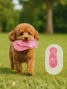 1pc Fresh Dual-Color Wavy Texture Dog Chew Toy, Soft And Durable, Anti-Bite Teething Toy, Soothes Teething Discomfort, Deep Cleans Teeth Gaps, Small Dog Chew Stick, Home And Outdoor Interactive Boredom Relief Toy, Spring/Summer Outdoor Essential, Pet Birthday Gift - Multicolor - View 4