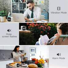 SULVGO Timer For Mindful Productivity 5/25/10/60 Min & Countdown Digital Cube Pomodoro Timer Productivity Timer Kitchen Timer Desk Timer, Vibration & Adjustable Sound Alarm, For Task Work Cooking ADHD Kids Studying - minimalist style - View 10