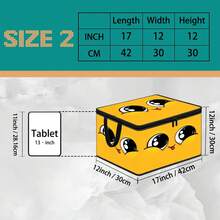 1pc Large Foldable Zipper Storage Box Organizer. Multiple Styles With Premium Element Prints, Perfect For Travel, Packing, Clothing, Pants And Bedding, Ideal Solution For Moving Storage - Multi-color - View 22