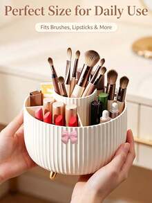 Makeup Brush Storage Organizer, Can Store Eyeshadow, Lipstick, And Makeup Brushes, Suitable For Bedroom, Bathroom, Desk, Home Decor, Can Also Double As A Jewelry And Perfume Storage Rack, Practical Decorative Item, Suitable For Daily Use By Women - Multicolor - View 9