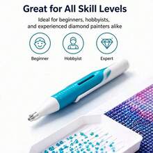 1pc Automatic Diamond Painting Tool Kit, Waxless Automatic Diamond Applicator Pen, Comfortable Grip Design, Ergonomic Diamond Painting Pen, Suitable For Adult DIY Crafts, Halloween And Christmas DIY Tools - Multicolor - View 6