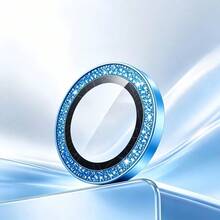 2026 New Blue Lens Film, Glitter Camera Lens Protector Compatible With IPhone 18 Pro/18 Pro Max, Camera Lens Protective Sticker/Rear Cover Protective Ring, Fashionable Phone Accessory - Multicolor - View 5