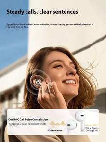 TWS Earbuds, Airbuds, Bluetooth Earphones And Wireless Earbuds, Built-In Microphone For Clear Calls, Long Battery Life, Sweat-Resistant White Design, Comfortable Stem Style, Compatible With IOS And Android Devices – Suitable For Fitness, Running, Daily Use - White - View 3
