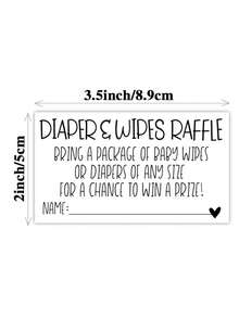 20/50Pcs Diaper & Wipes Raffle Game Cards, Double‑Sided Paper Raffle Tickets For Baby Shower Party Game Supplies - Sets - View 6