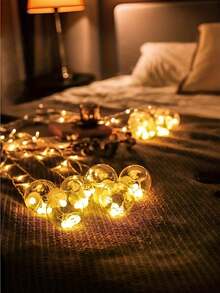 1pc Wish Ball Fairy Light String, USB 8 Lighting Modes, 108 LED Beads, Wish Ball, Wall-Mounted, Plastic Material, Suitable For Christmas, Valentine's Day, Family Gathering, Bedroom, Party, Indoor Holiday - Wish Ball - View 6