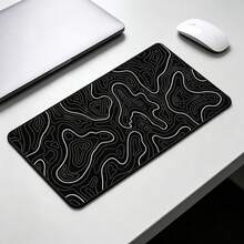 Black & White Large Mouse Pad, Gaming Desk Mat, Large Keyboard Pad, Washable, Rubber Anti-Slip Bottom, Stitched Edge, Gift Mouse Pad, Desk Protector, Desk Mat, Multiple Sizes Available, Computer Keyboard Pad, Laptop Pad - View 4