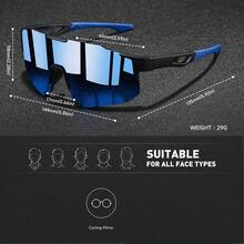 WSZ 2 PCS Kacamata Oversized Lensa Tunggal Gaya Sport Vintage Terbaru Bingkai Setengah untuk Pria dan Wanita, Pilihan untuk Liburan Luar Ruangan dan Padu Padan Harian - 2PCSF834 - View 12