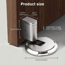 No-Drill New Style Windproof Silent Floor Door Stop Mechanical Minimalist Invisible Glass Door Floor Stop - Floor-mounted Door Stopper - View 3