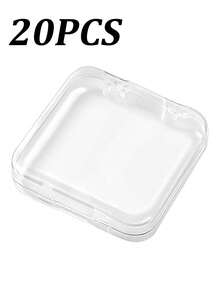 30/20/1pc Plastic Transparent Wearable Nail Art Storage Box, Nail Display Box With Secure Lock Lid, Stackable Nail Storage Container For Storing Nails, Various Jewelry, Nail Decorations And Salon Accessories - Multicolor - View 8