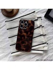 VESPOP Fashionable Leopard Gradient Color Phone Case Compatible With Apple 17 Pro Max/17 Air/ 16 Pro MAX/15 Pro Max/14 Pro/13 Pro/12/11, Personalized Phone Case For Men And Women, Middle Eastern Style Phone Case - Brown - View 1