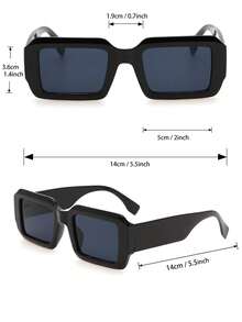 1 Pair Men's Fashion Rectangular Frame Sunglasses, Perfect Blend Of ...