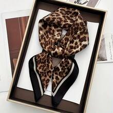 1 buah Syal Persegi Rantai Motif Leopard, Jilbab Wanita, Aksesori Bohemian. Aksesori Tas Tangan yang Modis dan Elegan, Sempurna untuk Pantai, Liburan, dan Pemakaian Sehari-hari - MultiWarna - View 12
