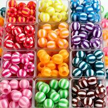 20pcs 12mm Acrylic Candy Color Dual Tone Watermelon Round Beads, Handmade DIY Beading Material, Suitable For Phone Chain, Keychain & Jewelry Making, Bracelet Earring Craft Accessories - Watermelon Beads - View 2