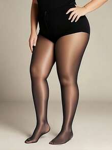1 Pair Shiny Copper Sexy Cute Elegant Style Tights, Suitable For Daily Wear, Dating, Spring/Autumn, Parties - Multicolor - View 5