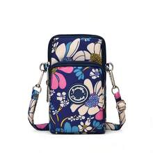 1pc Women Nylon Crossbody Phone Bag, Multi Zipper Pockets Mini Cell Phone Purse, Adjustable Strap Lightweight Shoulder Wallet For Travel Daily - Multicolor - View 12
