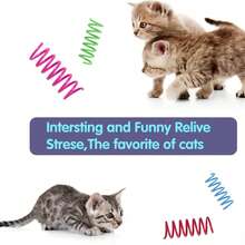 2sets/5sets 12Colors Cat Spring Toys For Indoor Cats,Colorful Spring Cat Interactive Toy, Spiral Shaped To Amuse Cats And Relieve Boredom - Multicolor - View 5