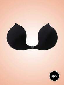 1pc Women's New Fox Tail Adhesive Bra, Self-Adhesive Front Buckle Design, Small Chest Enhancing Soft Comfortable Breast Pads, Suitable For Wedding Photography, Daily Commute, Beach Vacation - Multicolor - View 12