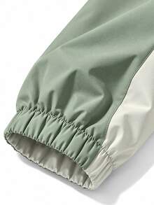 Women's Light Green Hooded Jacket, Regular Length Woven Fabric Coat, Suitable For Urban Daily Wear - Green - View 6