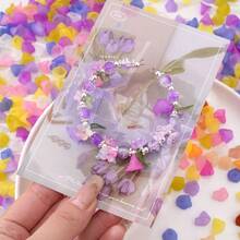 100pcs/Bag Mixed Color Flower Shape Acrylic Beads Colorful Calla Lily Flower Beads Loose Beads For DIY Handmade Bracelet Necklace Phone Chain Decorative Handicrafts Jewelry Making Supplies - Multicolor - View 4