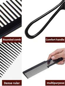 4pcs Wide Tooth Comb Double-Sided Hair Comb, Large Tooth Curly Hair Comb, Hair Styling Tool, Hair Styling Accessories, Suitable For Women And Men, Curly Wet Wavy Hair Styling - Multicolor - View 4