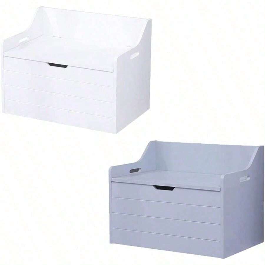 Storage Benches - White - View 1