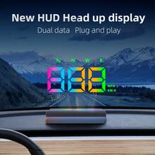 New HUD Head-Up Display Universal Car GPS Beidou Speedometer Projection For New Energy Electric Vehicles W2S - W2S - View 2