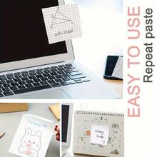 3x3 Inch White Grid Sticky Notes, 80 Sheets Per Pad, Includes Grid/Lined/Blank 3 Types Of Adhesive Memo Paper, Suitable For Office, Home, Planner, Travel And Daily Reminders, Multi-Purpose Note Pad, Clear Printing, Thick Paper, Smooth Writing, No Ink Bleeding, Compact And Portable, Office Reminder Notebook, Easy To Tear, Reusable, Note Sticky Notes, Back To School Season Recommended, Back To School Season Recommended - one-size - View 9