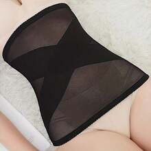 Breathable Mesh Waist Shaping Belt, Daily Abdominal Support Waistband, Cross-Tie Design - Multicolor - View 4