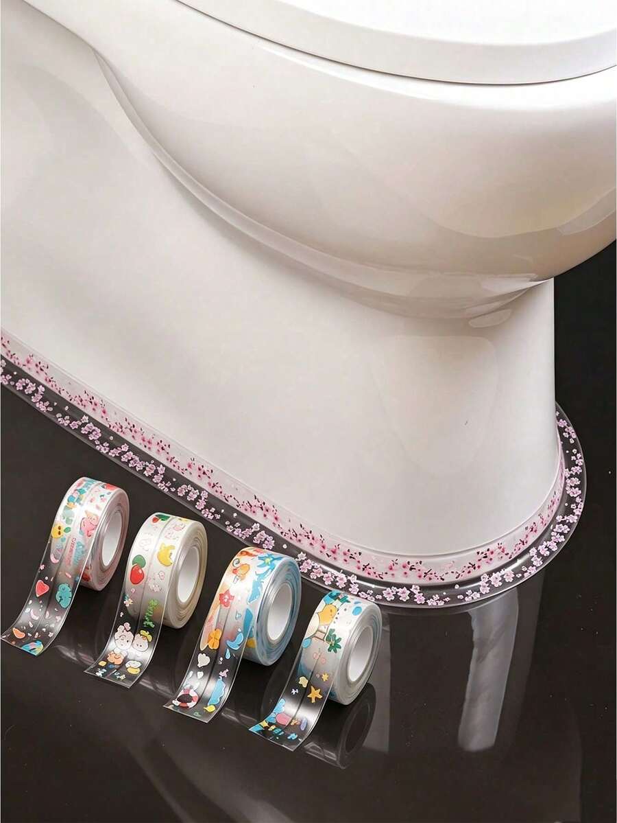 1 Roll Transparent Seamless Kitchen Sink Stove Anti-Oil Anti-Leak Corner Gap Waterproof Sealing Tape