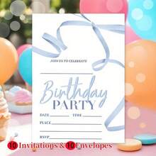 Invitation Set Includes 10 Cards And 10 Envelopes, Featuring Double-Sided Design. Perfect For Celebrating Birthdays, Graduations, Weddings, School Events Or Friendship Day. - A - View 5