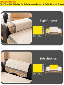 1PC French Vintage Chenille Sofa Cushion – Non-Slip Four-Season Seat Pad, New Stylish Design With Exquisite Lace Trim And Irregular Edges, Sofa Protector Cover, Room Decoration With Premium Elegance - White - View 12