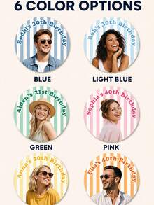 Custom Photo Face Cutout Birthday Stickers, Personalized Name And Age Party Labels, Round Picture Decals For Cups And Birthday Celebrations, Kids Party Favor Stickers, Custom Photo Labels For Sons, Daughters, Family, Friends And Birthday Guests - Multi-color - View 5