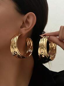 1pc Asymmetrical Textured Elegant Fashion Couple Bangle Bracelet - Bracelet - View 6