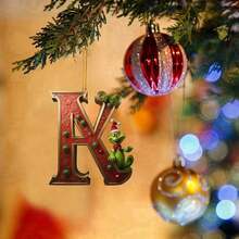 The Grinch The 1pc Acrylic Letter Ornament, Christmas Decoration, Christmas Tree Hanging Decor, Holiday Hanging Ornament - Cookie Monster - View 2