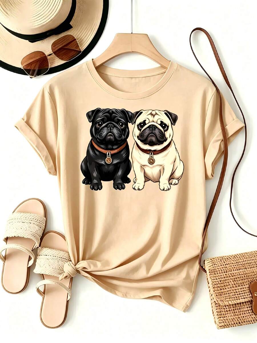 Women T-Shirts - Apricot - View 1