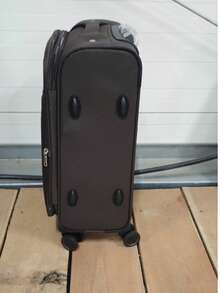20/24/28 Suitcase, Hardshell/Softshell, Impact-Resistant, Expandable Section For Extra Capacity, Trolley Case, Storage Case, Carry-On, Checked Luggage - Dark Brown - View 2