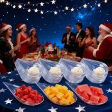 20pcs 4 Inch Mini Appetizer Cups, Transparent Plastic Dessert And Appetizer Dish Set, Asian Spoon Set, Small Catering Dessert Tasting Cups For Afternoon Tea Mini Desserts - Transparent - View 4