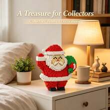 Cute Santa Claus, 1400+ Pieces, Halloween Gift, Creative Room Decor, Desktop Ornament, Birthday Gift, Christmas Gift, Best Friend Gift, Couple Gift, New Year Gift, Suitable For Everyone - Multi-color/ys1742/Cute Santa Claus - View 8
