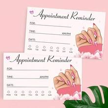 20/50Pcs Nail Salon Appointment Reminder Cards, Fill‑In Blank Paper Booking Reminder Note Cards For Beauty Salon Use - Sets - View 3