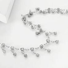 Sexy Minimalist Transparent Rhinestone Waist Chain For Women, Sweet & Cool Bikini Body Chain, Sparkling Waist Chain - 07 - View 5