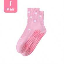 1/3/4/5/6 pares de calcetines de pilates con agarre de toalla para mujer, calcetines deportivos de yoga de media pantorrilla gruesos, cálidos, suaves y cómodos, calcetines de baile de piso antideslizantes con patrón de moda lindo, adecuados para gimnasio, estudio & ballet, regalo ideal de Navidad - Multicolor - Ver 12