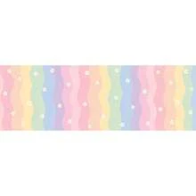 1 Tablecloth Table Skirt Macaroon Rainbow Wavy Striped Flowers And Stars Wedding Banquet Sent A Dining Decorative Activities Tablecloth Modern Aesthetics, Very Suitable For Room Decoration, No Power Supply. - 1 - View 2