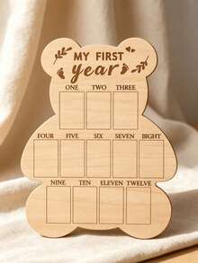 Wooden Butterfly First Year Milestone Photo Frame, Newborn Monthly Memory Board, Baby Growth Keepsake, Nursery Wall Decor - Photo Frame - View 6
