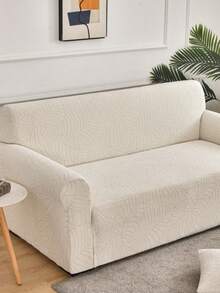 1pc High Quality Jacquard Elastic Sofa Cover, Non-Slip Full Coverage Thickened Fabric Sofa Seat Cover, Machine Washable Dust-Proof Non-Fading, Christmas Holiday Decoration, Autumn Room Decor Sofa Protector, Suitable For Corner Sofa And 1/2/3/4 Seater Sofa - Beige - View 7