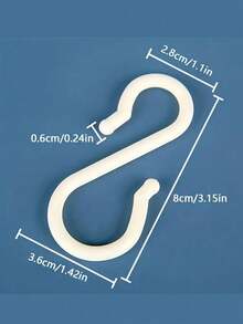 32pcs Multi-Function S-Shaped Hooks, Minimalist Towel Bag Hooks, Plastic S-Hooks, Home Organizer Rack, Lightweight & Compact, Convenient Carry - Multicolor - View 2