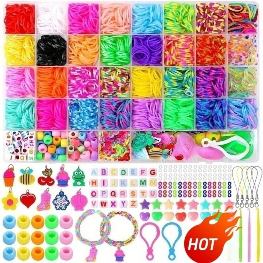 15 Colors 25 Colors 32 Colors Various Letter Beads Round Beads Elastic Band Combination DIY Jewelry Making Kit Large And Small Gift Boxes Available For Making Necklaces Bracelets Rings Phone Straps And More, Perfect Gift For Various Holidays
