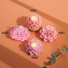 Lotus Scented Candle Silicone Mold, Handmade Realistic Flower Car Diffuser Stone Mold - Flowers - View 1