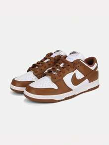 Nike Women's DUNK Retro Sneakers, Casual Shoes - White Brown - View 6