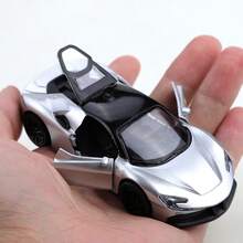 1pc (Bagged) Zinc Alloy Sports Car Toy, High-Quality Alloy Casting, Spring Function, Children's Toy, Suitable For Boys Over 3 Years Old, Gift - Multicolor - View 8